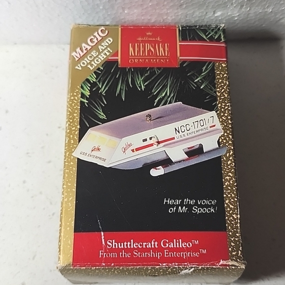 Galileo Shuttlecraft. Hallmark Keepsake Ornament with Lights and Voice. Vintage - Picture 2 of 9